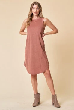 Rounded Hem Knit Dress -Fashion Clothing Rounded Hem Knit Dress BRICKBRO 4 00007.1711549832