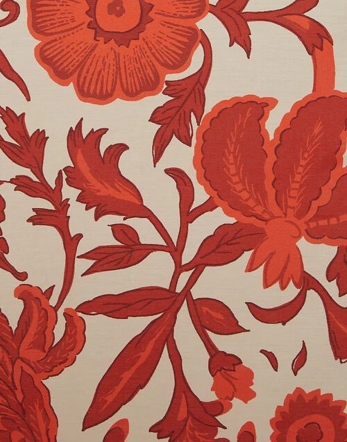 Pareo Dragonflower Placée Red In Silk Voile 3 Pareo Dragonflower Placée Red In Silk Voile - Image 3