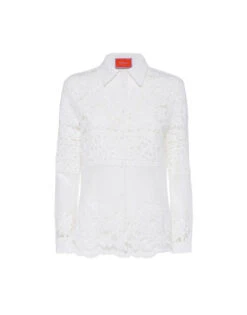Boy Shirt White In Cotton Lace 13 Boy Shirt White In Cotton Lace -Fashion Clothing SHI0001EMB028SOLID WH01 5