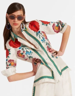 Boy Shirt Dragonflower Placée Multicolor In Silk Twill 10 Boy Shirt Dragonflower Placée Multicolor In Silk Twill -Fashion Clothing SHI0040SIL001DRE05 MU01 2