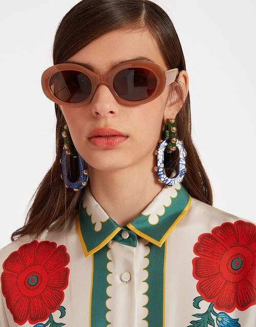 Boy Shirt Dragonflower Placée Multicolor In Silk Twill 5 Boy Shirt Dragonflower Placée Multicolor In Silk Twill - Image 5