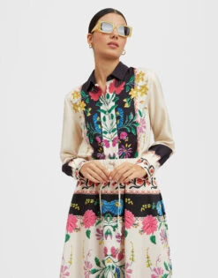 Boy Shirt Plaza Placée Ivory In Silk Twill -Fashion Clothing SHI0040SIL006PLA04 WH04 3