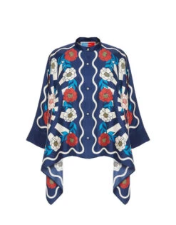 Foulard Shirt Whitsun Placée Blue In Silk Twill -Fashion Clothing SHI0059SIL006FSK03 BU03 7