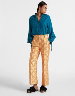 Shirt And Sassy Solid Blue Petrol In Washed Silk -Fashion Clothing SHI0061SIL016SOLID BU05 2