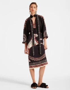 Cerere Blouse Gattopardo Placée Black In Silk Voile -Fashion Clothing SHI0086SIL009GAT01 BL01 3