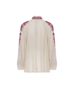 Cerere Blouse Zodiac Placée Purple In Silk Chiffon -Fashion Clothing SHI0086SIL014ZOD01 PU01 6