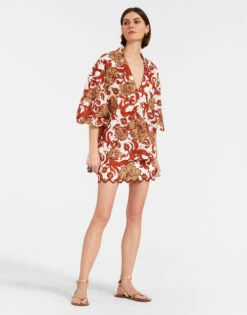 Jackie Shirt Reef White In Printed Lace -Fashion Clothing SHI0093EMB031REE01 WH01 2