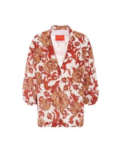 Jackie Shirt Reef White In Printed Lace -Fashion Clothing SHI0093EMB031REE01 WH01 7