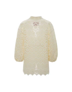 Jackie Shirt Evil Eye Ivory In Macrame -Fashion Clothing SHI0093EMB032EVI01 WH04 8