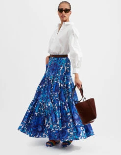 Big Skirt Anemone In Summer Popeline 8 Big Skirt Anemone In Summer Popeline -Fashion Clothing SKI0001COT039ANE01 BU03 2