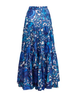 Big Skirt Anemone In Summer Popeline 10 Big Skirt Anemone In Summer Popeline -Fashion Clothing SKI0001COT039ANE01 BU03 5