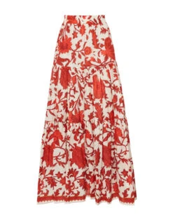 Big Skirt Dragonflower Red In Silk Voile 10 Big Skirt Dragonflower Red In Silk Voile -Fashion Clothing SKI0001SIL010DRE01 RE01 8