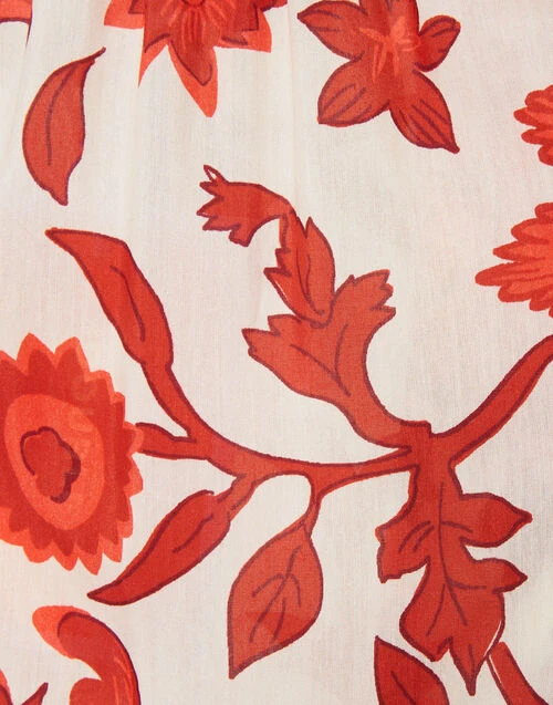 Big Skirt Dragonflower Red In Silk Voile 6 Big Skirt Dragonflower Red In Silk Voile - Image 6