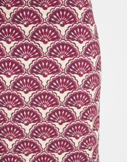 Pencil Skirt Fans Purple In Shot Cotton -Fashion Clothing SKI0011COT005FAN01 PU01 4