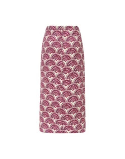 Pencil Skirt Fans Purple In Shot Cotton -Fashion Clothing SKI0011COT005FAN01 PU01 6