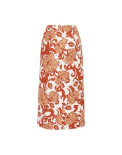 Pencil Skirt Reef White In Shot Cotton -Fashion Clothing SKI0011COT005REE01 WH01 8