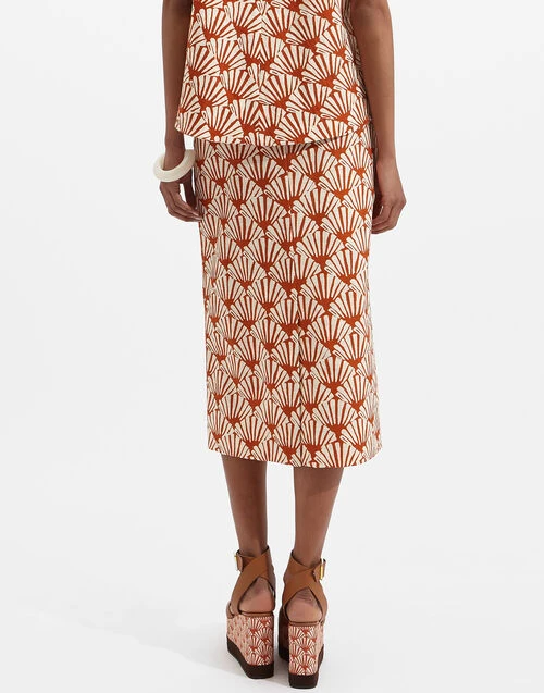 Pencil Skirt Ventaglio In Shot Cotton 2 Pencil Skirt Ventaglio In Shot Cotton - Image 2