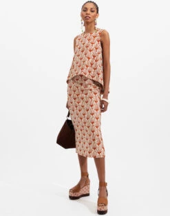 Pencil Skirt Ventaglio In Shot Cotton 8 Pencil Skirt Ventaglio In Shot Cotton -Fashion Clothing SKI0011COT005 VEN0001 2