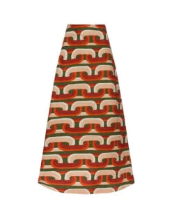 A-Long Skirt Prometheus Pale Pink In Shot Cotton -Fashion Clothing SKI0018COT005EUS01 PI02 7