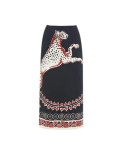 Pencil Skirt Gattopardo Placée Black In Envers Satin -Fashion Clothing SKI0022VIS011GAT01 BL01 7