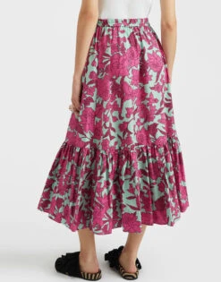 Sunset Skirt Lilium Purple In Summer Poplin -Fashion Clothing SKI0068COT039LIL01 PU01 2