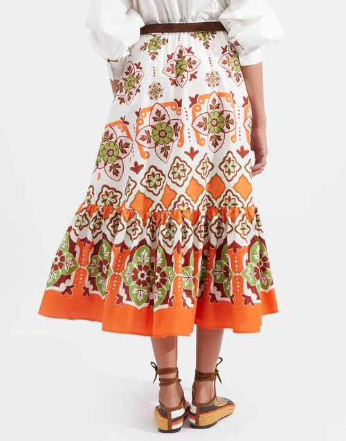 Sunset Skirt Partenope Placée In Summer Popeline 2 Sunset Skirt Partenope Placée In Summer Popeline - Image 2