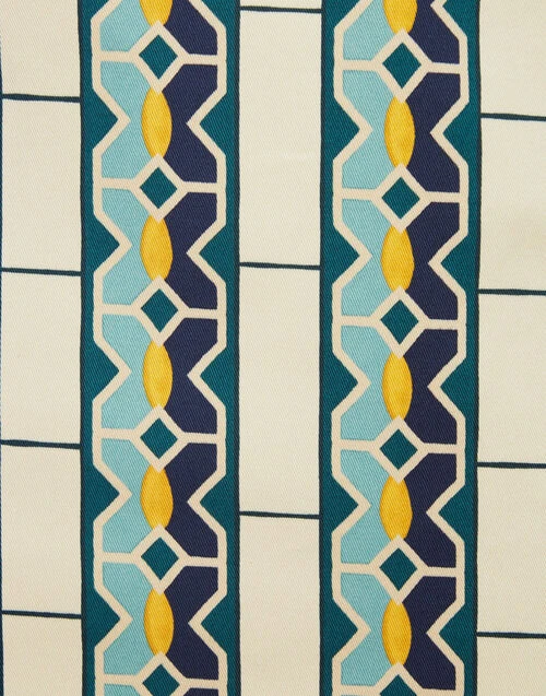 Baia Skirt Mudejar Placée Blue In Flat Cotton Stretch 6 Baia Skirt Mudejar Placée Blue In Flat Cotton Stretch - Image 6