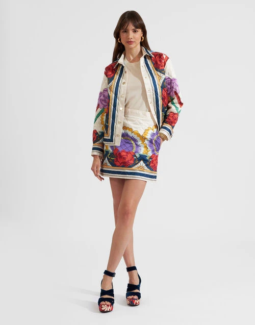 Edie Skirt Taormina Placée Ivory In Twill 3 Edie Skirt Taormina Placée Ivory In Twill - Image 3