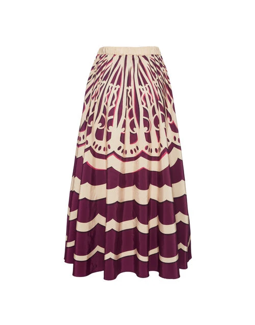 Drawstring Skirt Fans Placée Purple In Faille 6 Drawstring Skirt Fans Placée Purple In Faille - Image 6