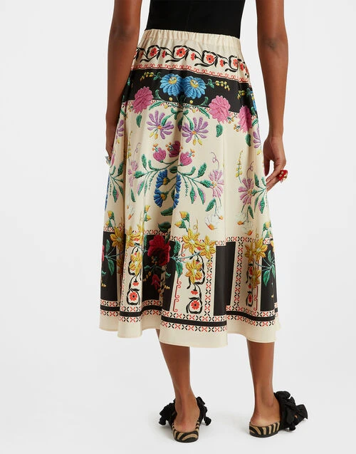 Drawstring Skirt Plaza Placée Ivory In Faille 2 Drawstring Skirt Plaza Placée Ivory In Faille - Image 2