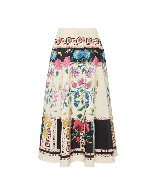 Drawstring Skirt Plaza Placée Ivory In Faille 5 Drawstring Skirt Plaza Placée Ivory In Faille - Image 5