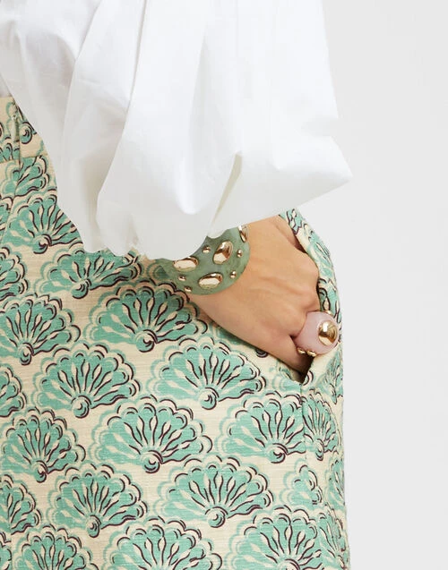 Baia Mini Skirt Fans Mint In Shot Cotton 5 Baia Mini Skirt Fans Mint In Shot Cotton - Image 5