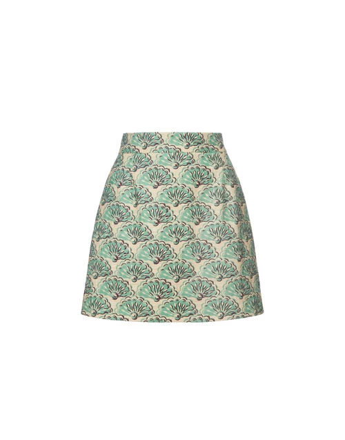 Baia Mini Skirt Fans Mint In Shot Cotton 6 Baia Mini Skirt Fans Mint In Shot Cotton - Image 6