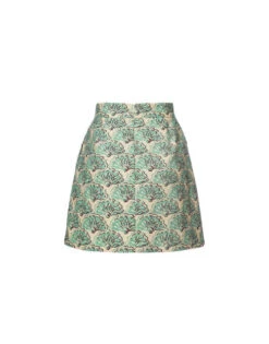 Baia Mini Skirt Fans Mint In Shot Cotton 14 Baia Mini Skirt Fans Mint In Shot Cotton -Fashion Clothing SKI0108COT005FAN01 GR11 6