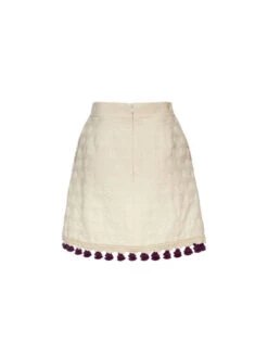 Baia Mini Skirt Embroidered Creamy In Jacquard 10 Baia Mini Skirt Embroidered Creamy In Jacquard -Fashion Clothing SKI0117JCQ076CRA01 WH03 5