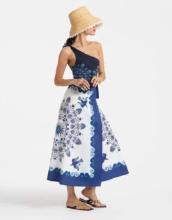 Flipper Skirt Olympus Placée Cream In Cotton Voile