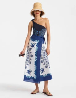 Flipper Skirt Olympus Placée Cream In Cotton Voile -Fashion Clothing SKI0122COT056OLY01 WH03 3