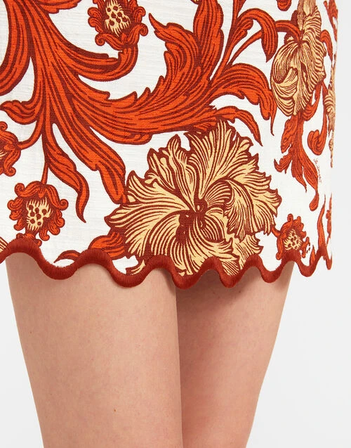 Baia Mini Skirt Reef White In Shot Cotton 5 Baia Mini Skirt Reef White In Shot Cotton - Image 5