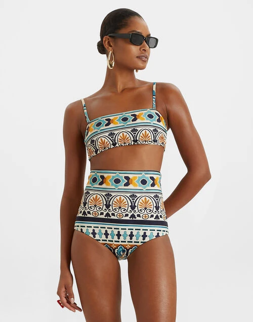 3-Way Bandeau Top Casareale Small Placèe Cream In Lycra