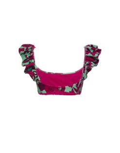 Ruffle Bikini Top Lilium Purple In Piquet Lycra -Fashion Clothing SWI0022LYC002LIL01 PU01 5