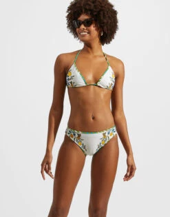 Bikini Top Borboni Placée Bianco In Lycra