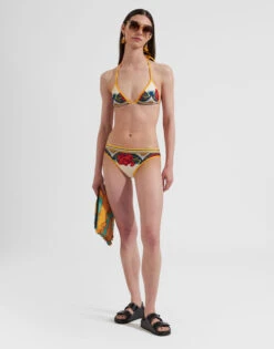 Bikini Bottom Taormina Placée Ivory In Lycra