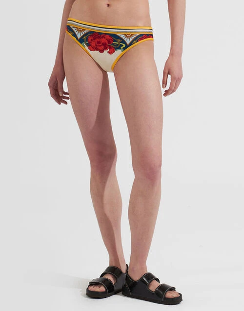 Bikini Bottom Taormina Placée Ivory In Lycra 3 Bikini Bottom Taormina Placée Ivory In Lycra - Image 3