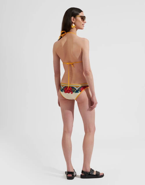 Bikini Bottom Taormina Placée Ivory In Lycra 2 Bikini Bottom Taormina Placée Ivory In Lycra - Image 2