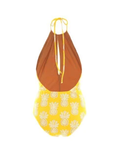 Esther Swimsuit Pineapple Sunflower In Lycra -Fashion Clothing SWI0035LYC001PNP20 YE02 5
