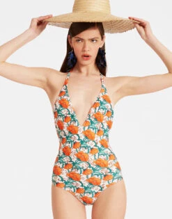 Sexy Swimsuit Morpheus Orange In Lycra