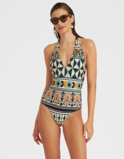 Sexy Swimsuit Casareale Small Placèe Cream In Lycra