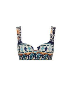 Barbarella Bikini Top Casareale Small Placèe Cream In Lycra -Fashion Clothing SWI0049LYC001REA02 WH03 4