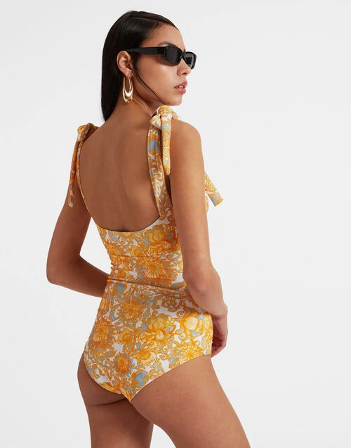 Barbarella Swimsuit Anemone Small Orange In Lycra