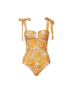 Barbarella Swimsuit Anemone Small Orange In Lycra -Fashion Clothing SWI0051LYC001ANE04 OR02 7